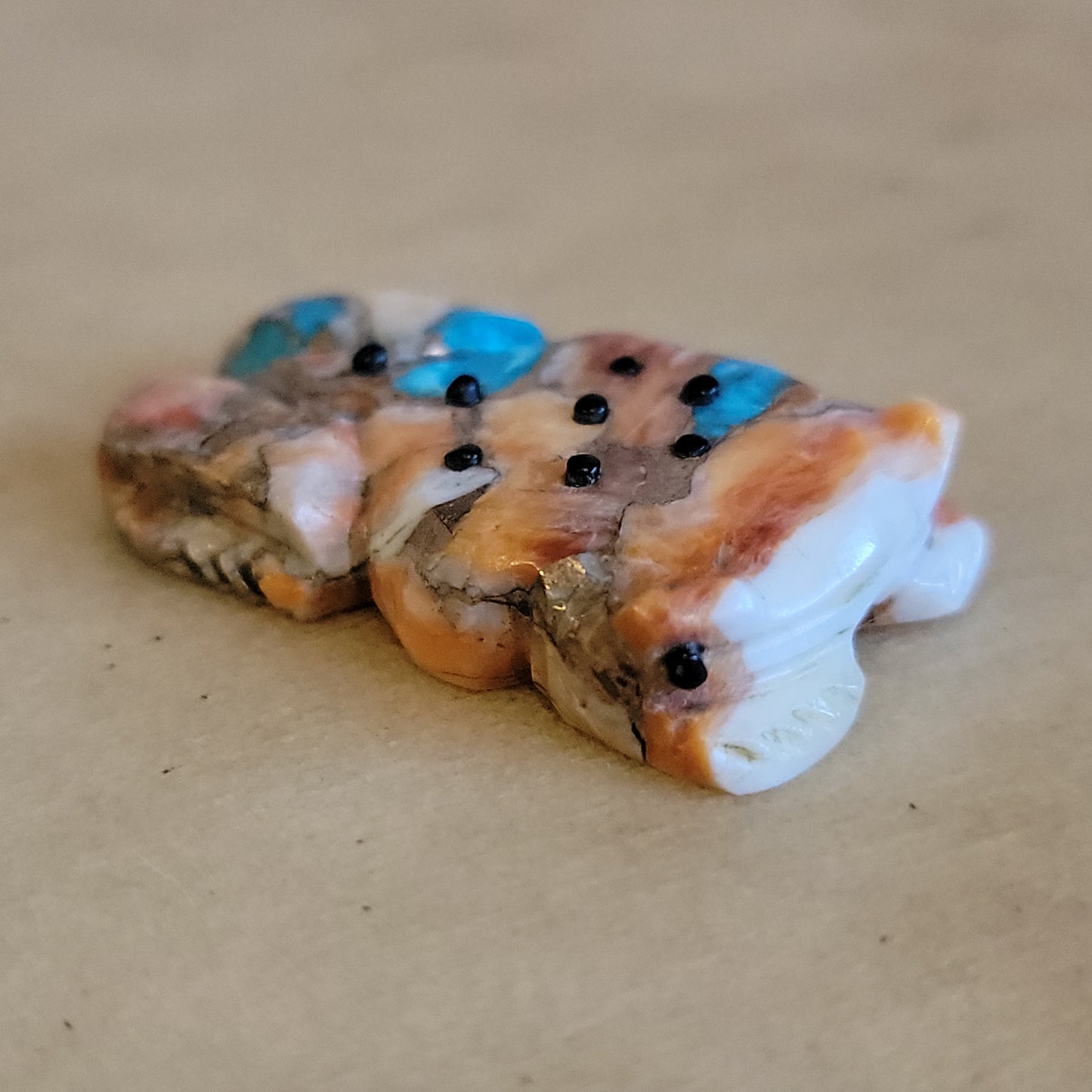 Danette Laate Colorful Composite Zuni Fetish Frog