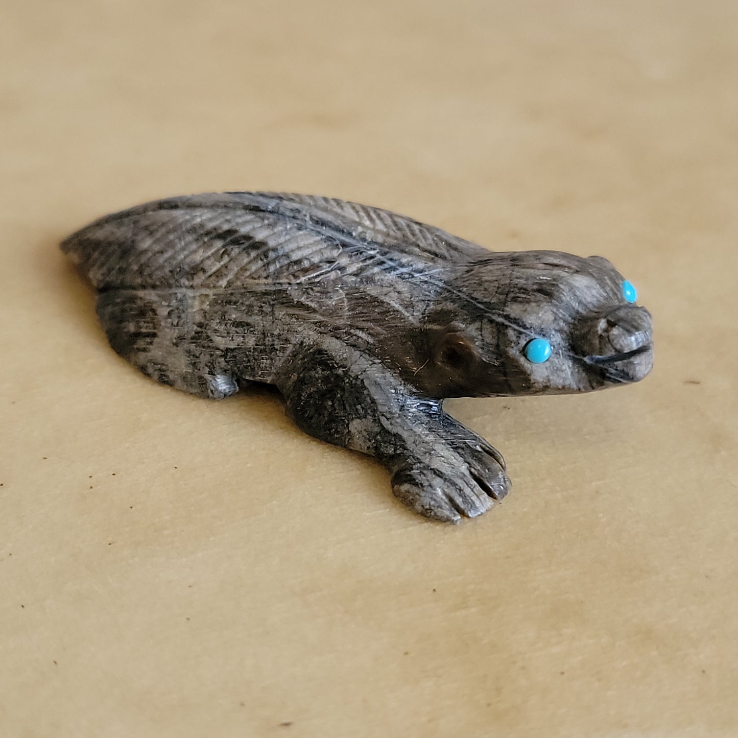 Picasso Marble Zuni Fetish Badger