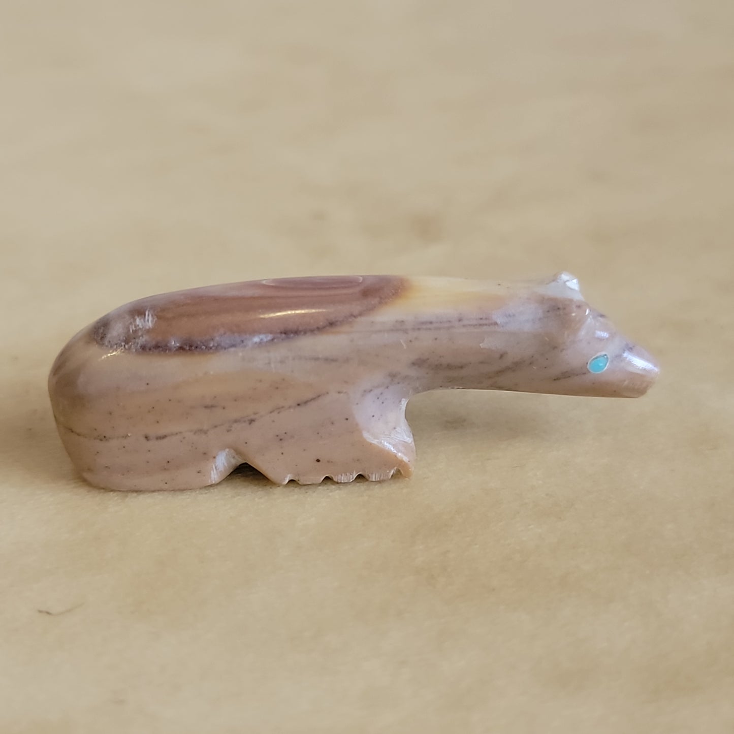 Priscilla Lasiloo Long Necked Dolomite Zuni Fetish Bear