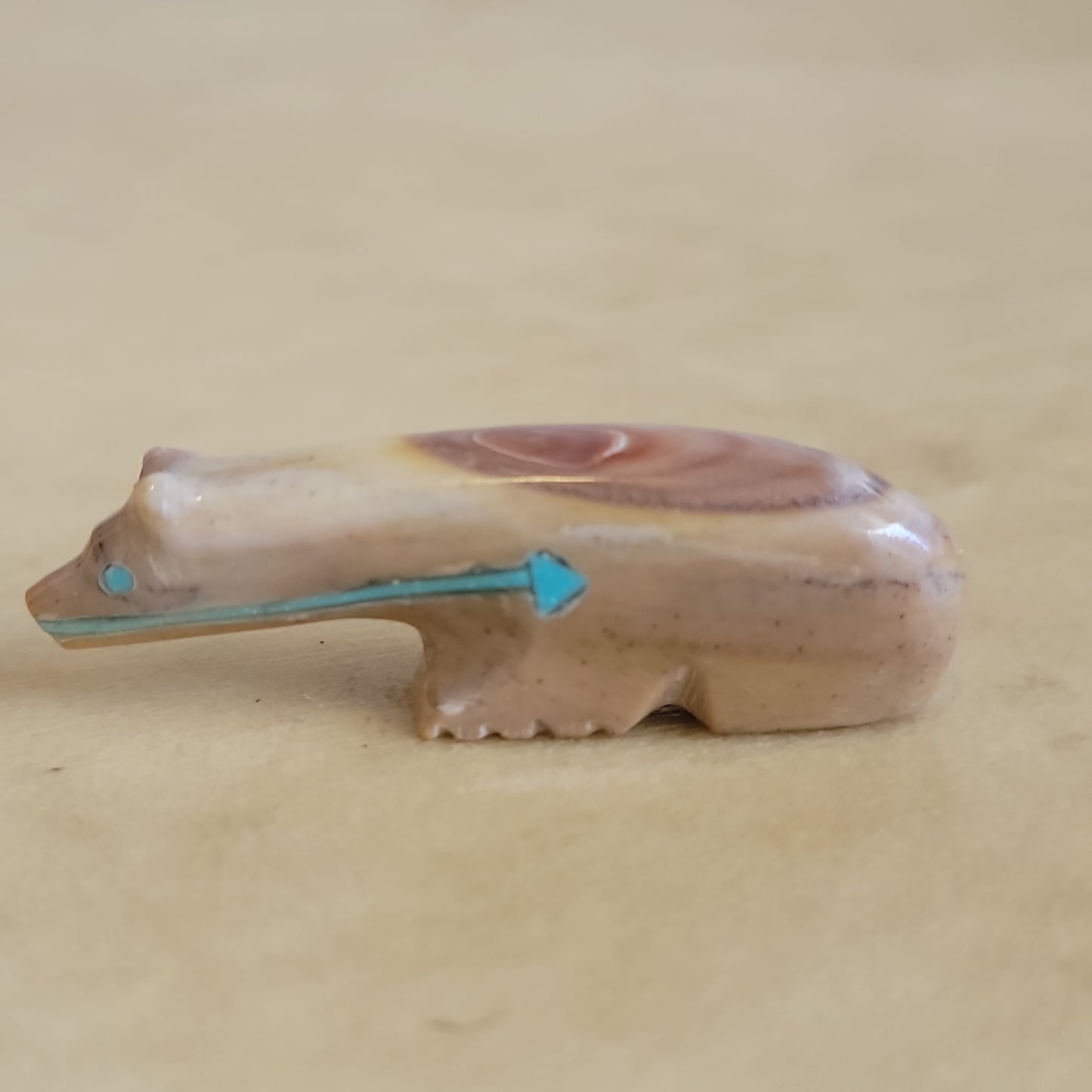 Priscilla Lasiloo Long Necked Dolomite Zuni Fetish Bear