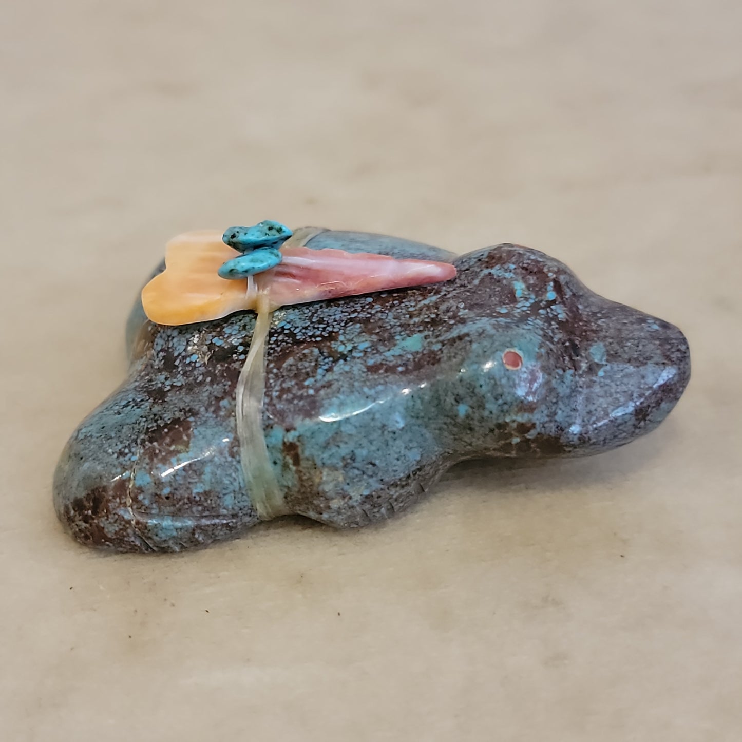 Daphne Quam Chrysocolla Zuni Fetish Frog