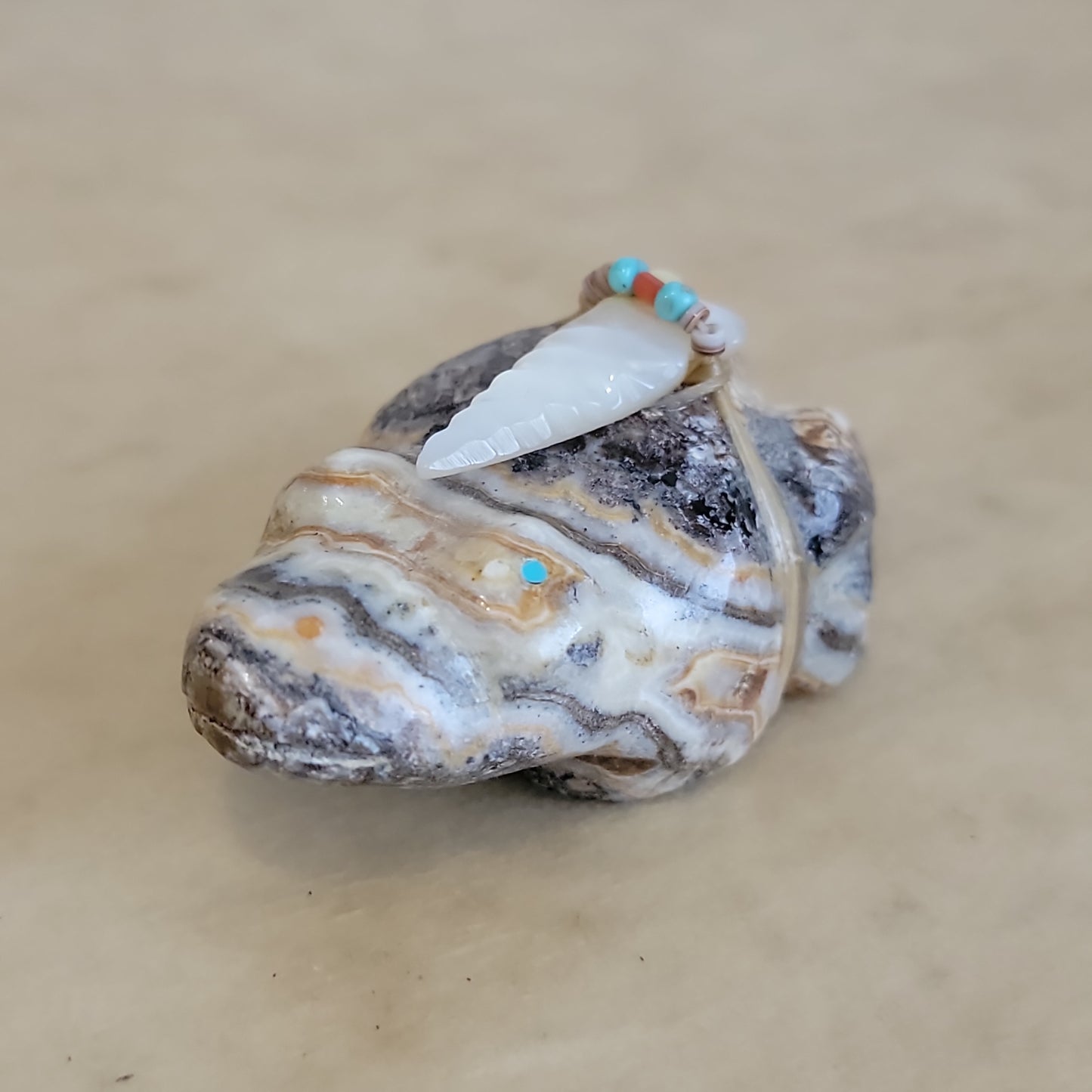 Onyx Zuni Fetish Frog