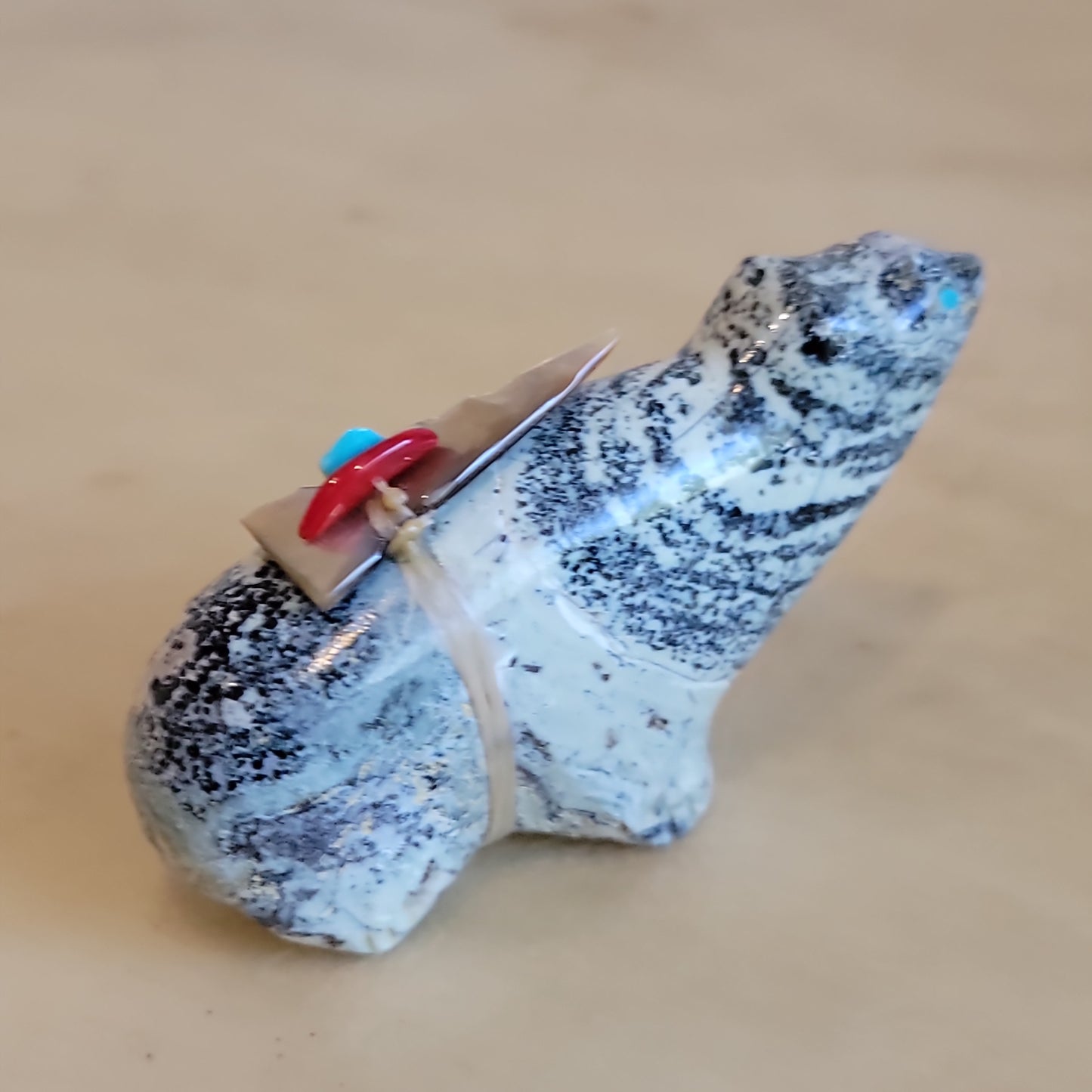 Evalena Boone Zuni Fetish Sitting Serpentine Bear