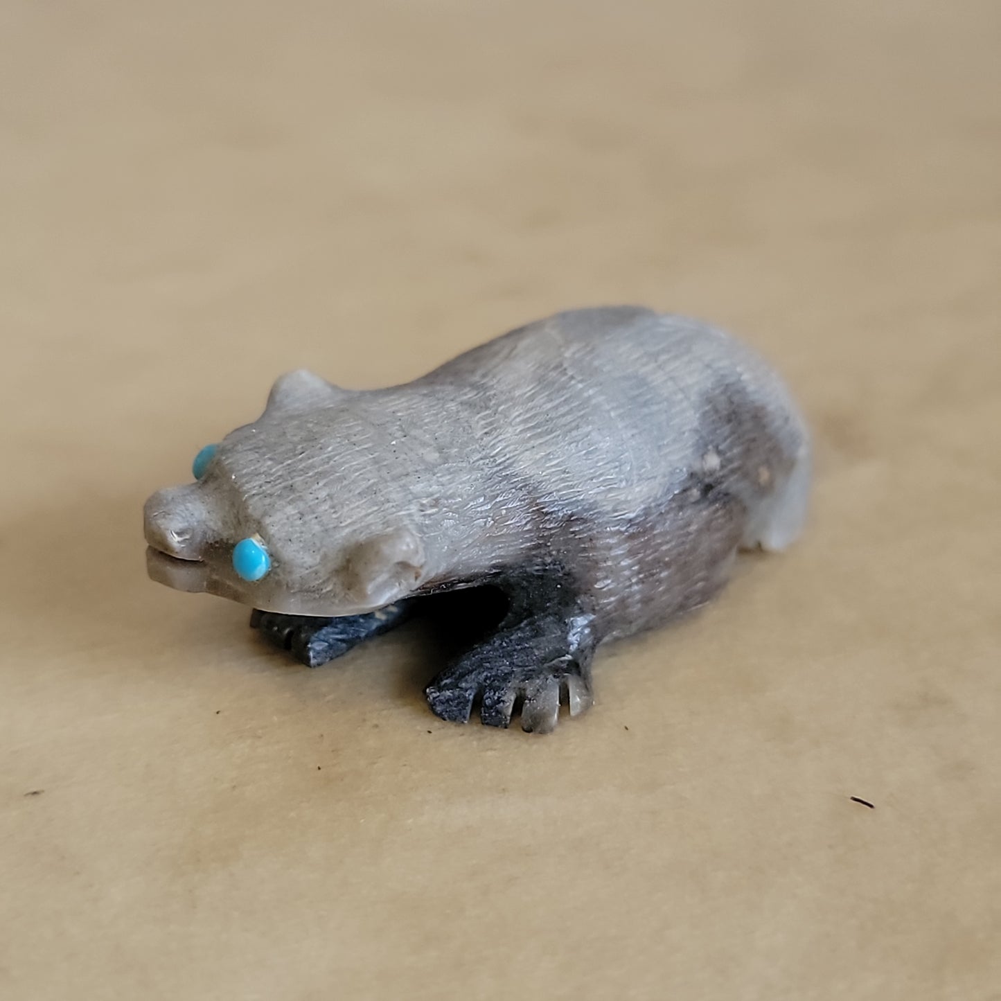 Dana Malani Picasso Marble Badger Zuni Fetish