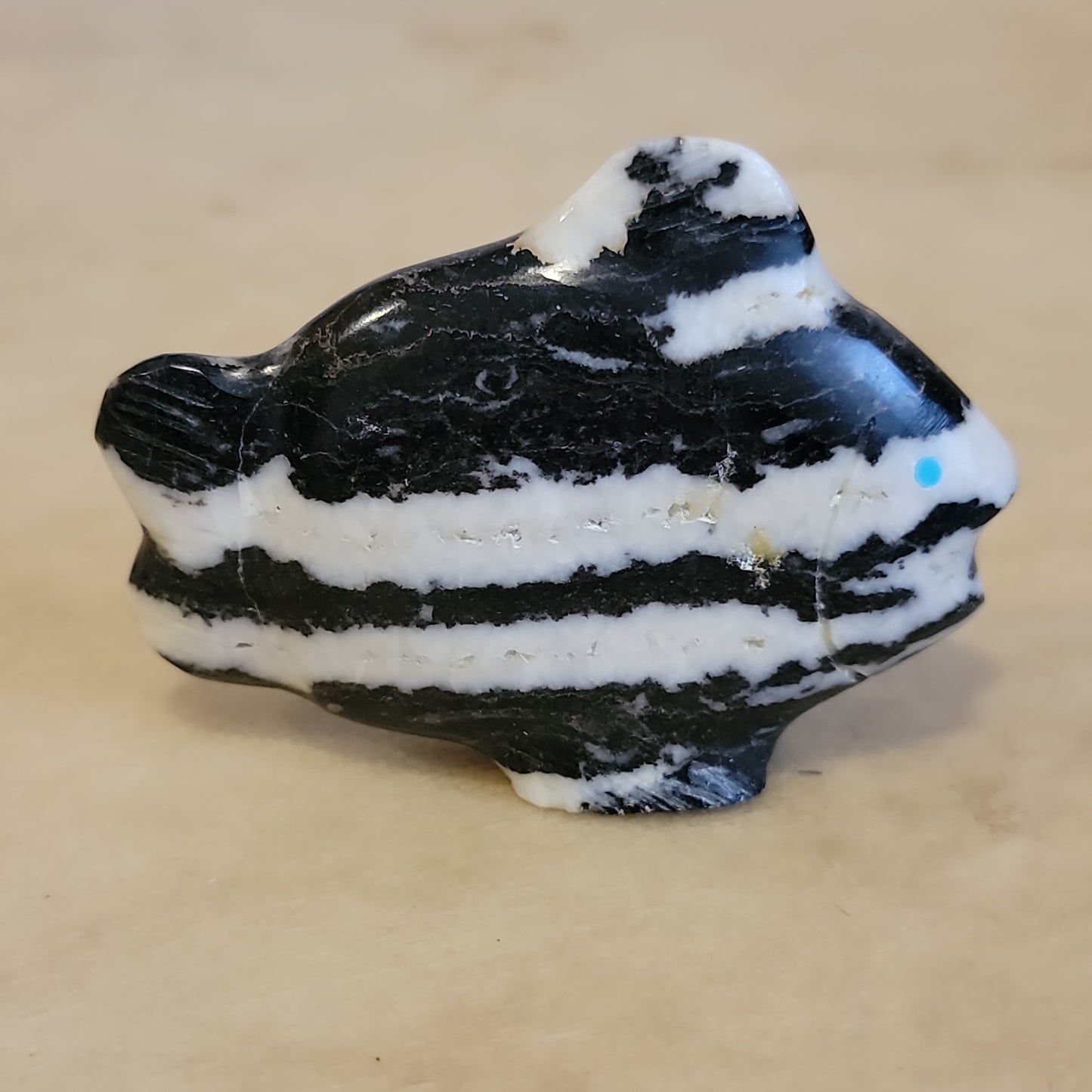 Daphne Quam Zebra Stone Zuni Fetish Fish