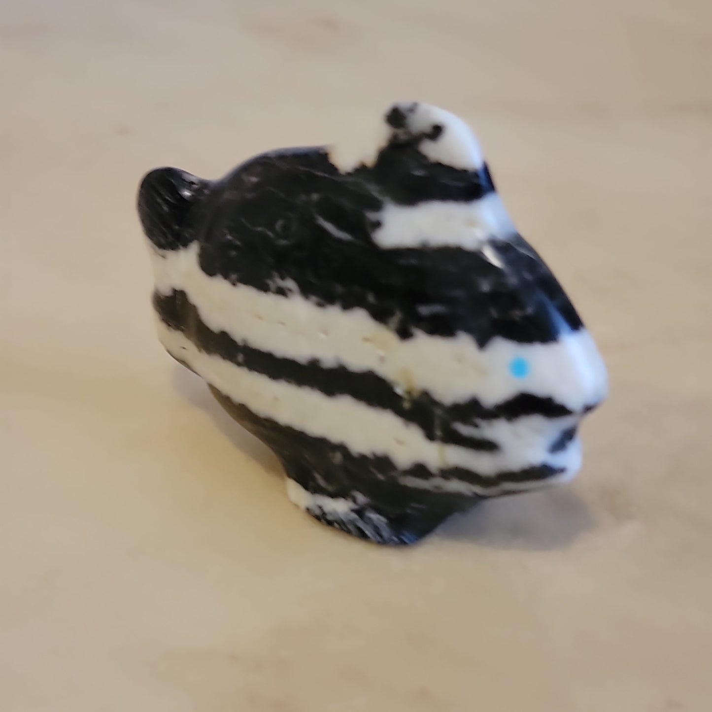 Daphne Quam Zebra Stone Zuni Fetish Fish