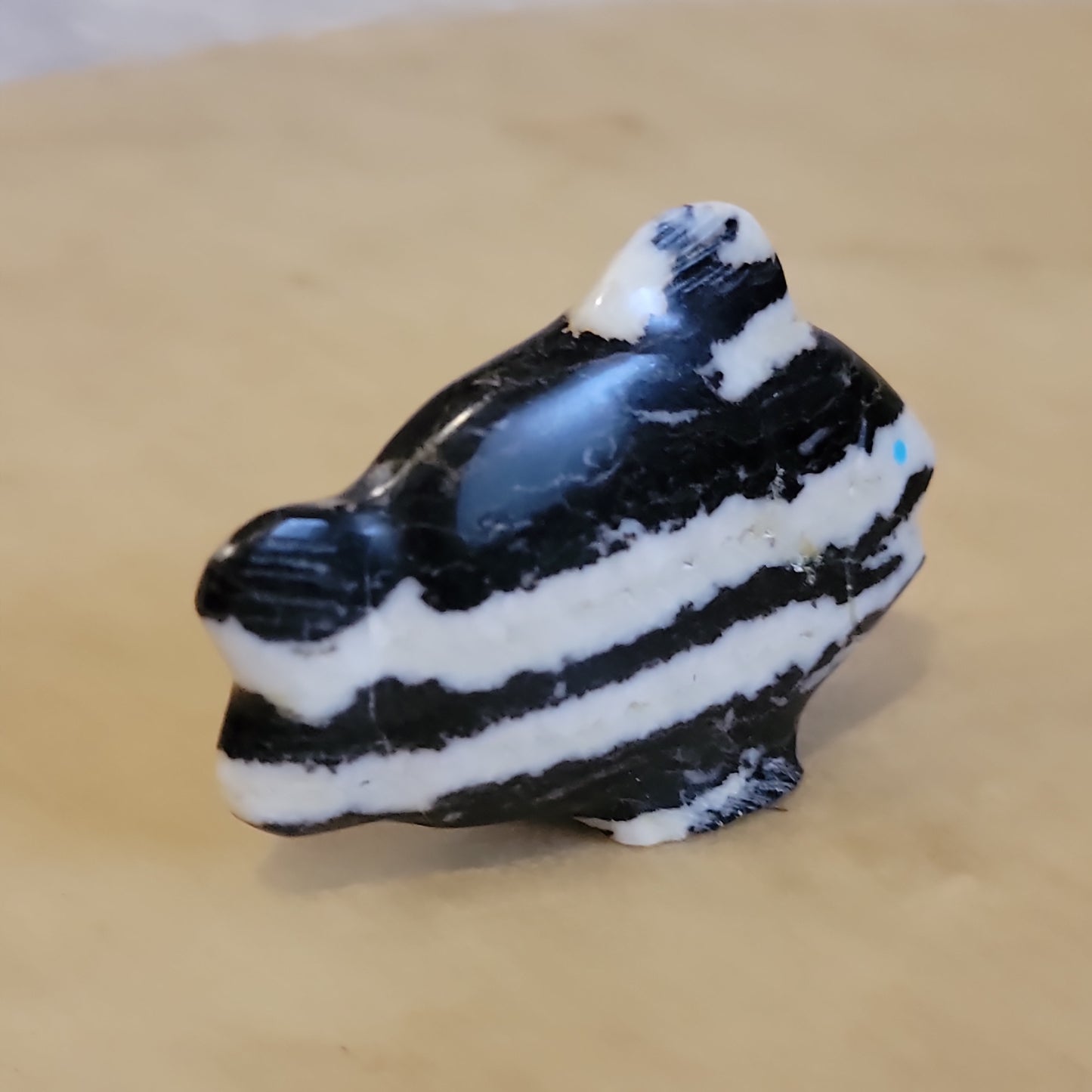 Daphne Quam Zebra Stone Zuni Fetish Fish