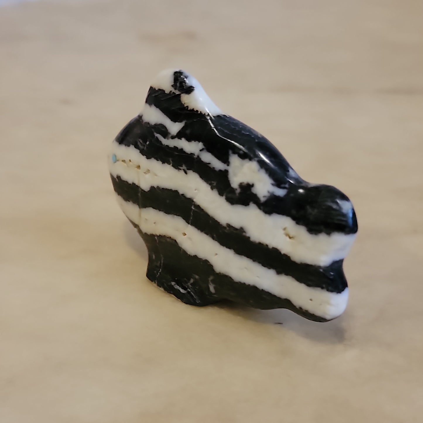 Daphne Quam Zebra Stone Zuni Fetish Fish