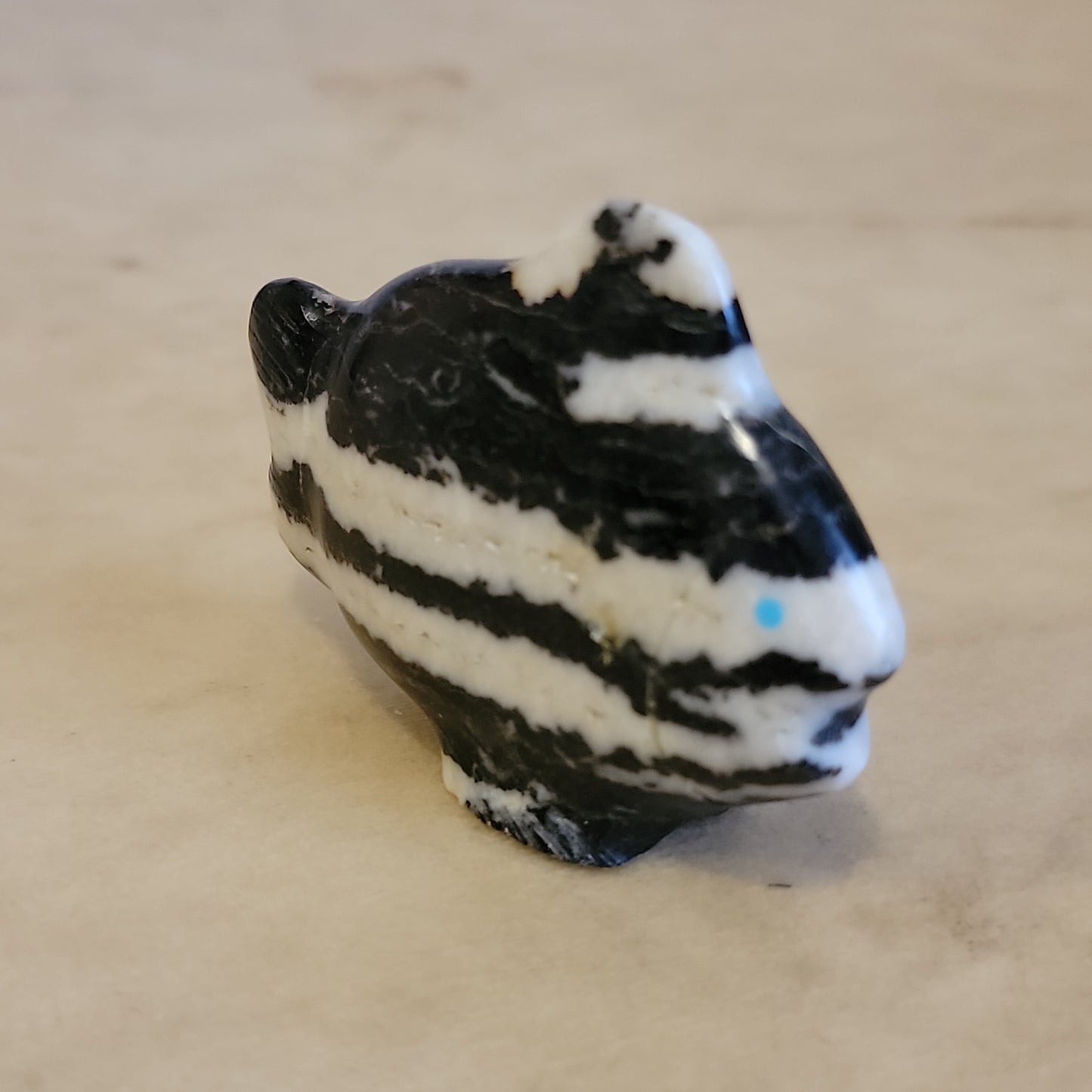 Daphne Quam Zebra Stone Zuni Fetish Fish