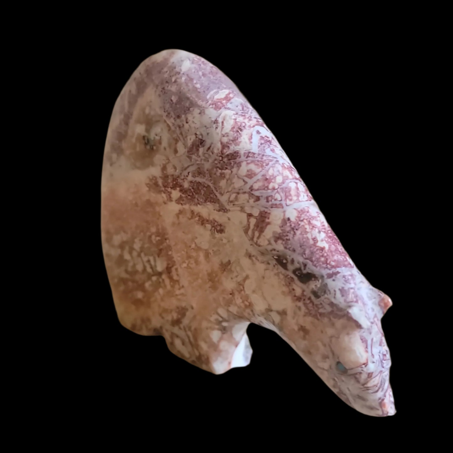 Beautiful Long Necked Jasper Zuni Fetish Medicine Bear