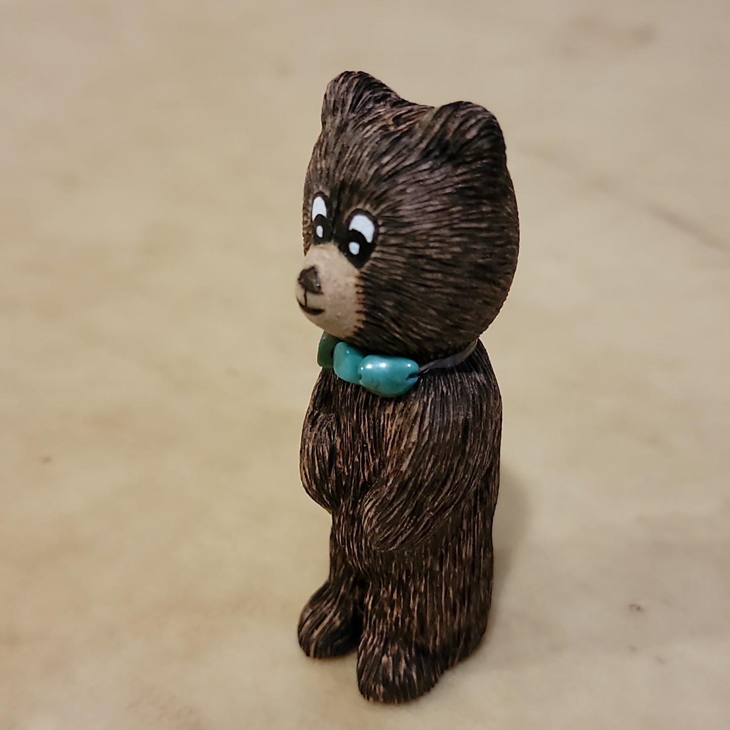 Elise Westika Cottonwood Root Hand painted Zuni Fetish Bear/Folk Art