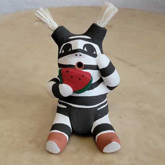 Alma Concha  Hano Clown Eating Watermelon Jemez Indian Pottery