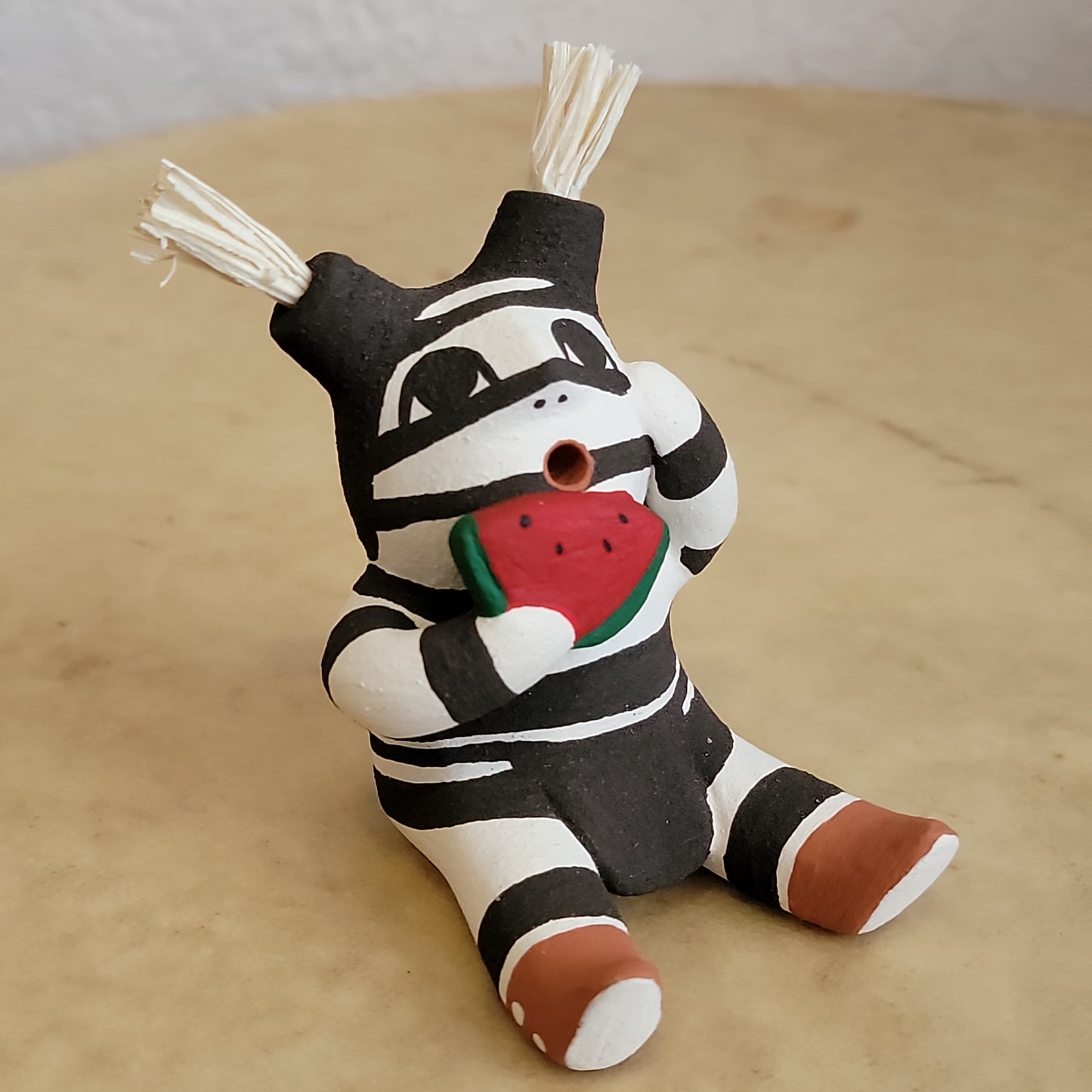Alma Concha  Hano Clown Eating Watermelon Jemez Indian Pottery
