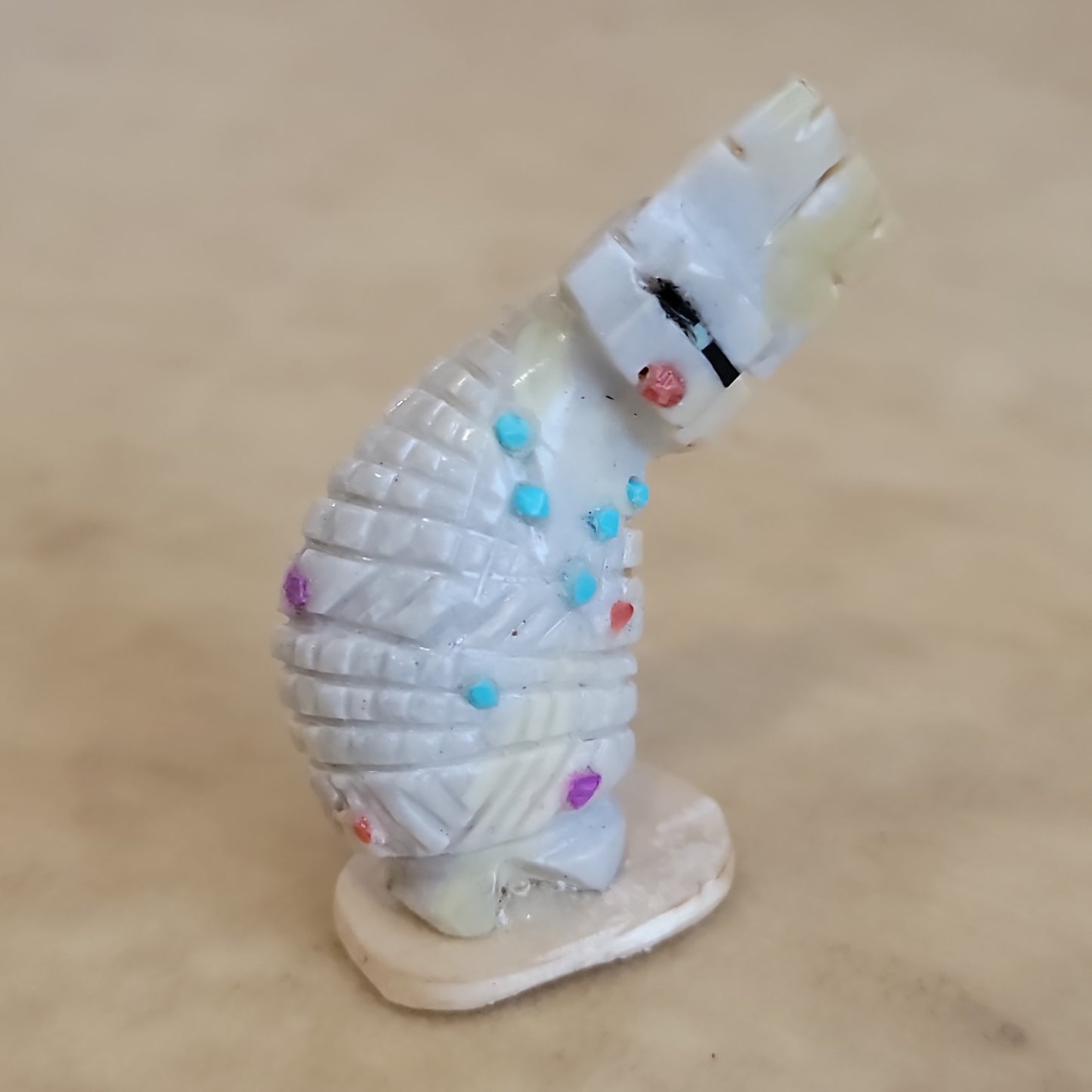 Carl Etsate Leaning Serpentine Corn Maiden Zuni Fetish