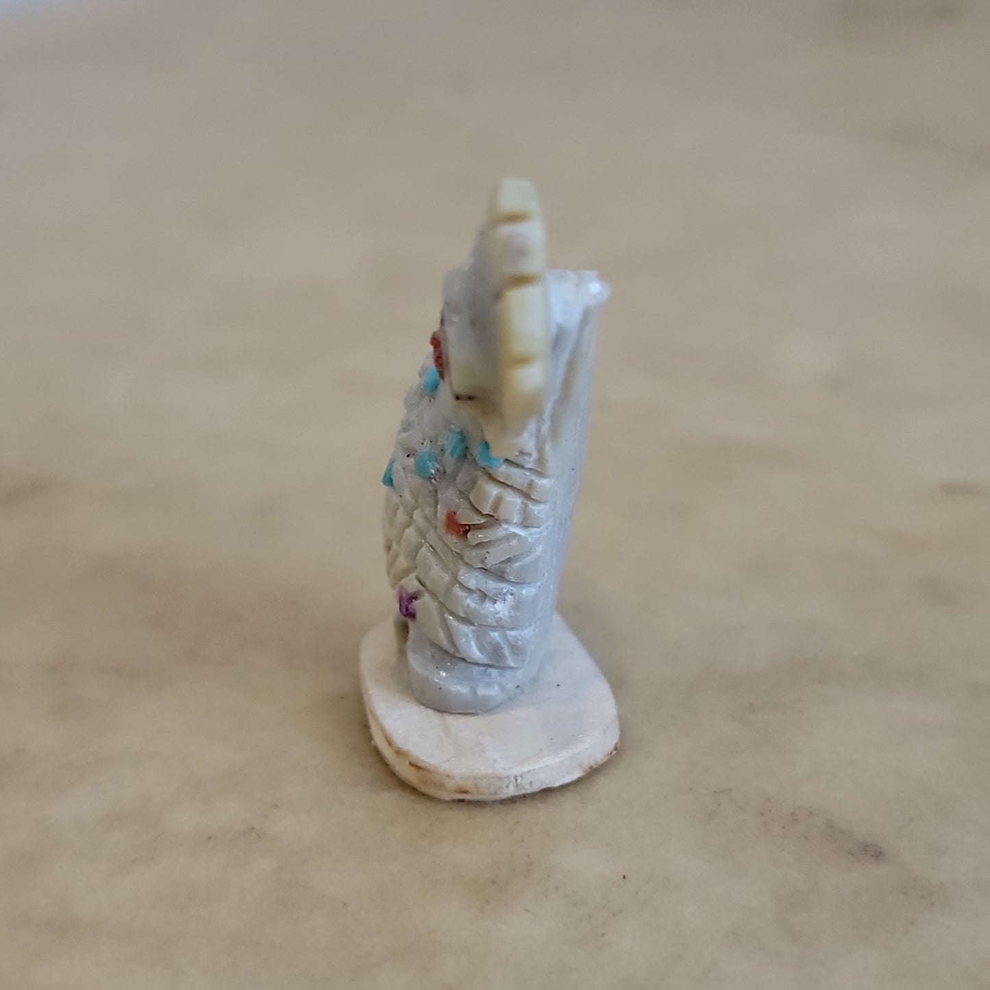 Carl Etsate Leaning Serpentine Corn Maiden Zuni Fetish