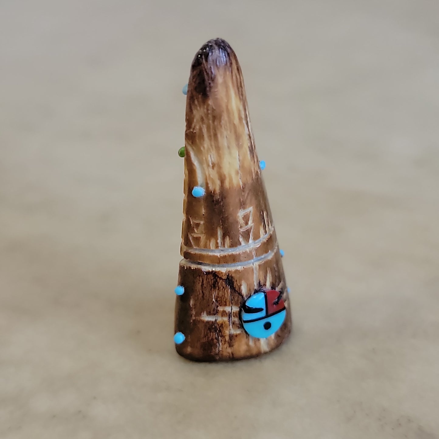 Fossilized Ivory  Corn Maiden Zuni Fetish
