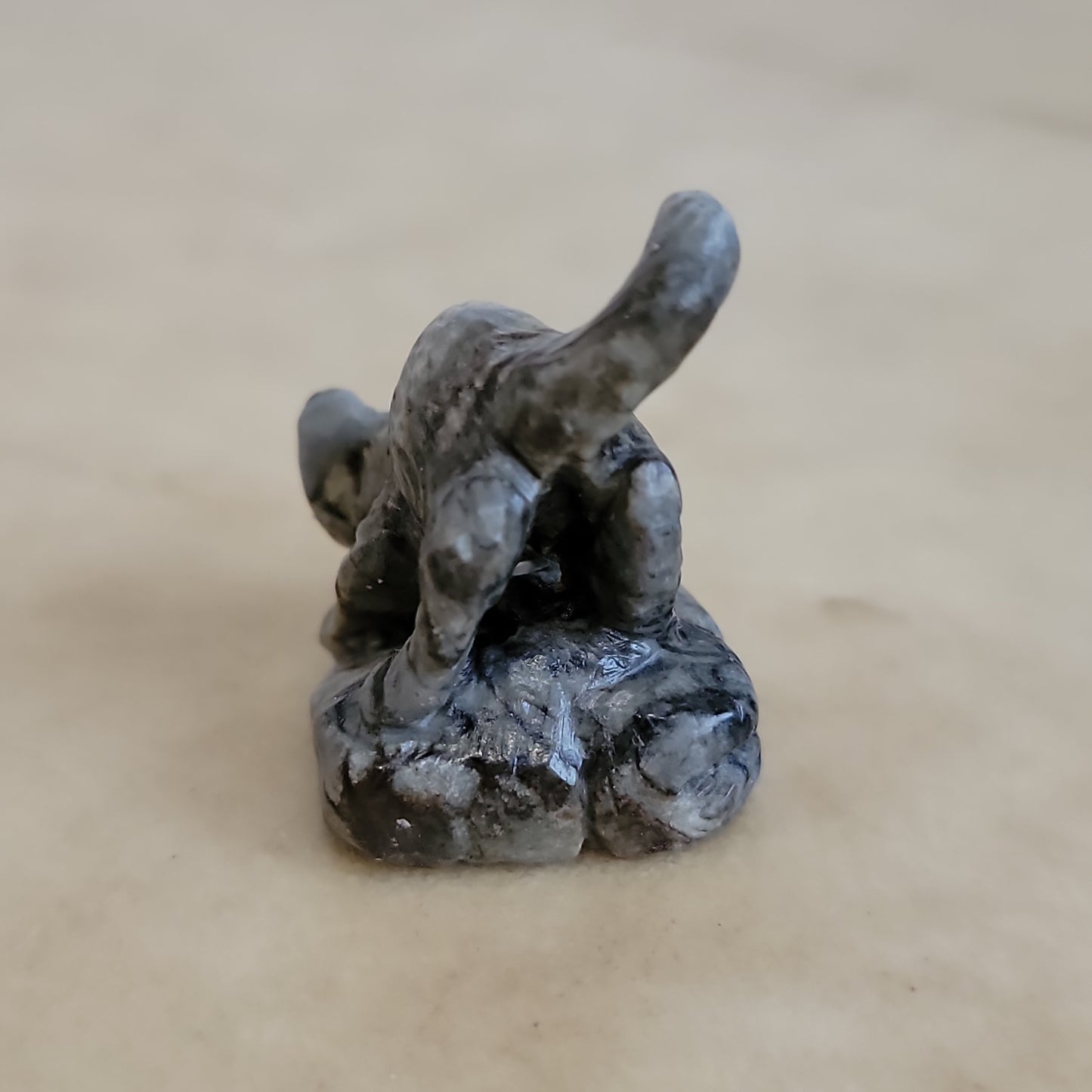 Wilfred Cheama Picasso Marble Playful Mountain Lion Cub Zuni Fetish