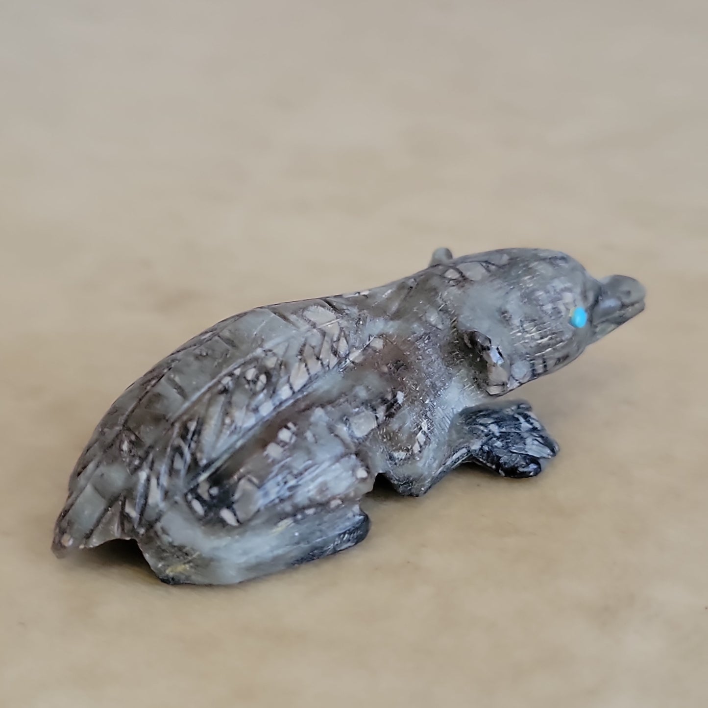 Picasso Marble Fearless Zuni Fetish Badger