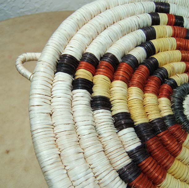 Pat Howesa Hopi Coiled Star Pattern Indian Basket