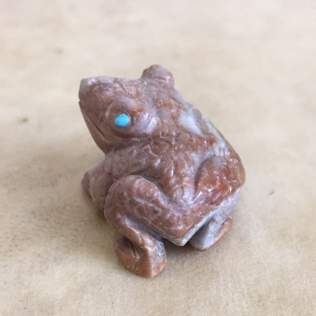 Karen Zunie Picasso Marble Frog Zuni Fetish