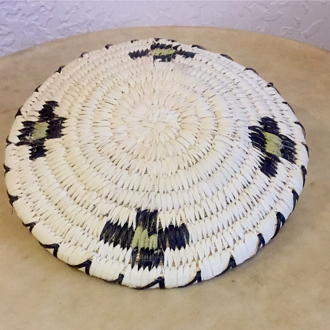 Tohono O’Odham / Papago Coyote Tracks Coiled Basket