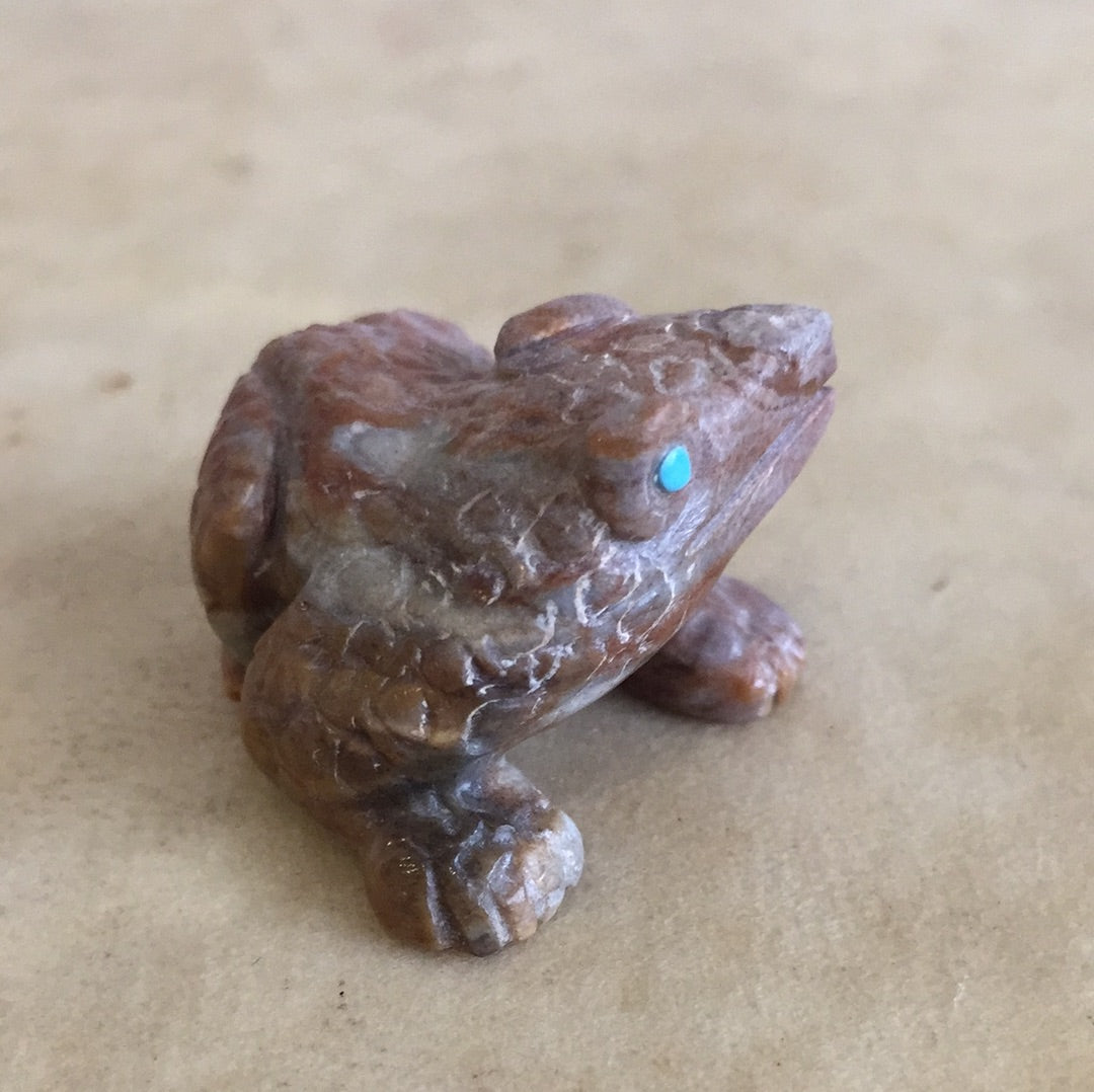 Karen Zunie Picasso Marble Frog Zuni Fetish