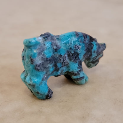 Turquoise Mountain Lion Zuni Fetish