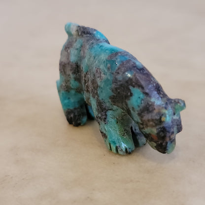 Turquoise Mountain Lion Zuni Fetish