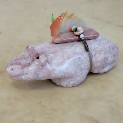 Andy Abeita Isleta  Alabaster Frog Zuni Fetish