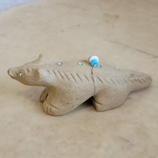 Darrell Westika Large Sandstone Badger Zuni Fetish