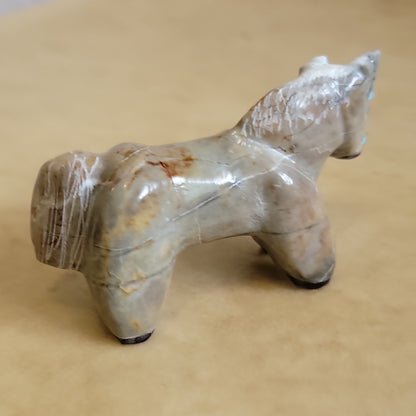 Picasso Marble Healing Horse Zuni Fetish