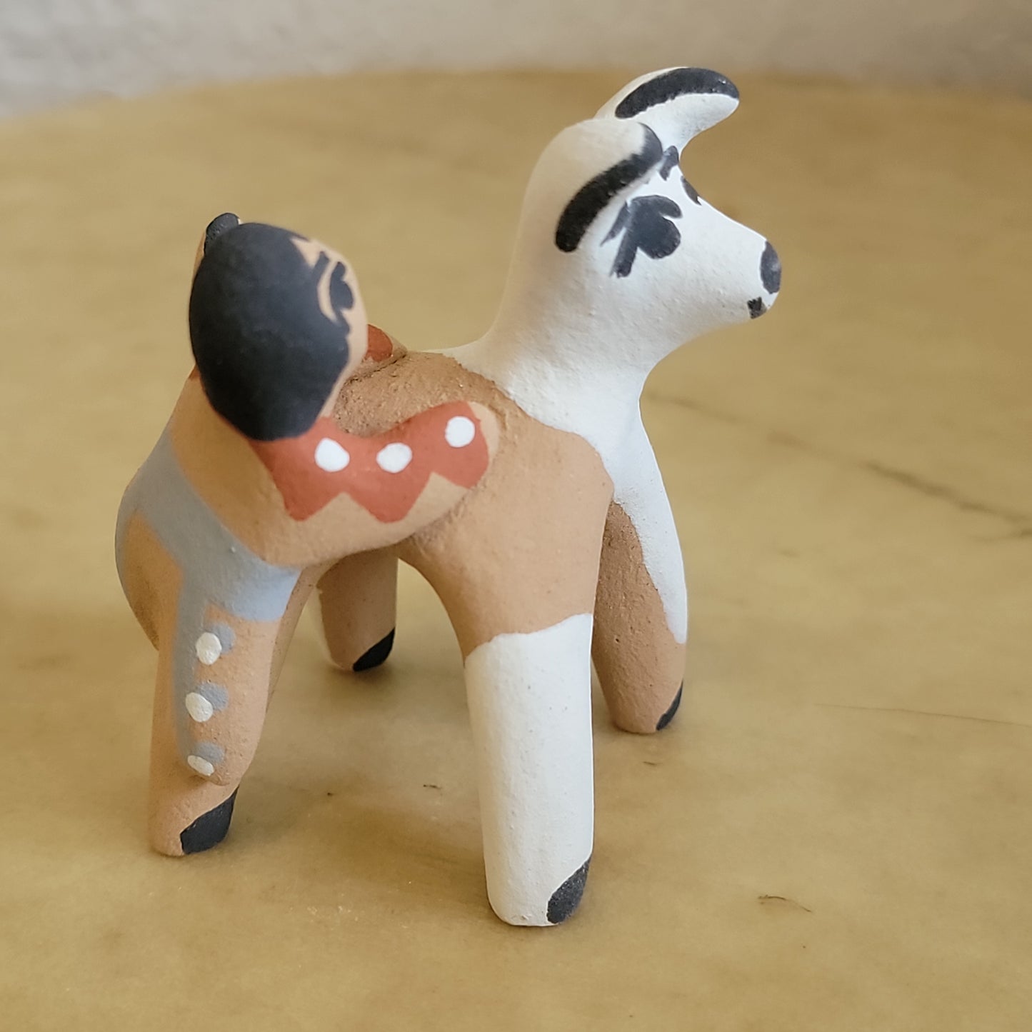 Felicia Fragua Jemez Pueblo Pottery Puppy Dog and Boy