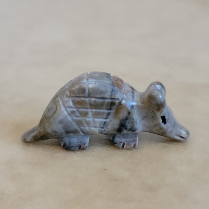 Picasso Marble Zuni Fetish Armadillo