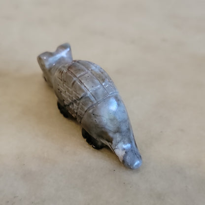 Picasso Marble Zuni Fetish Armadillo