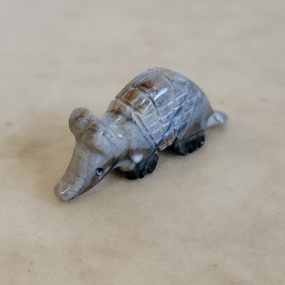 Picasso Marble Zuni Fetish Armadillo