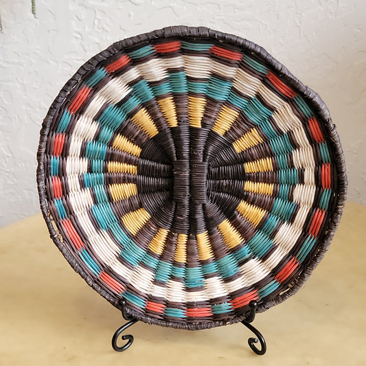 Vintage 1950's Hopi Plaque Indian Basket/ Excellent Condition!