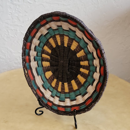 Vintage 1950's Hopi Plaque Indian Basket/ Excellent Condition!