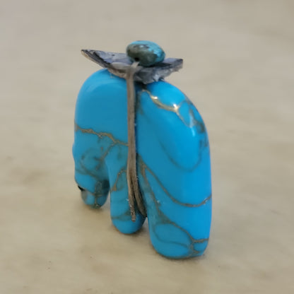 Turquoise/Pyrite Medicine Bear Zuni Fetish