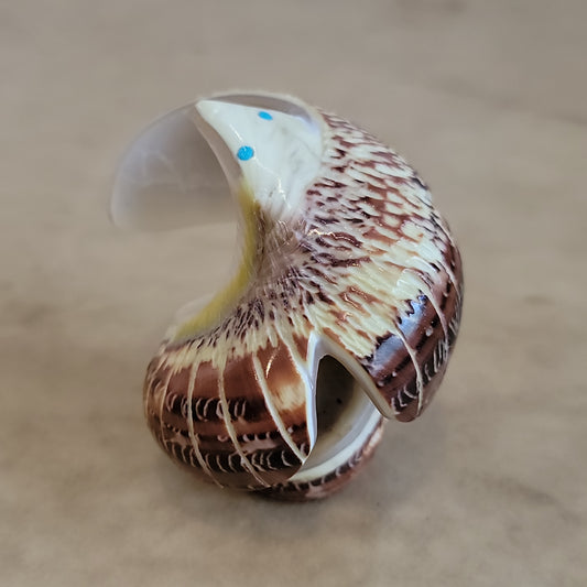 Delvin Leekya Shell Eagle Zuni Fetish