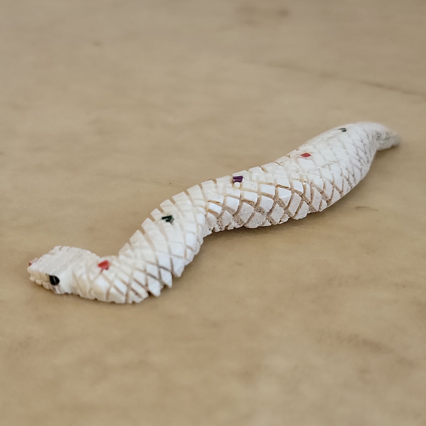 Carl Etsate Antler Snake/Rattlesnake Zuni Fetish