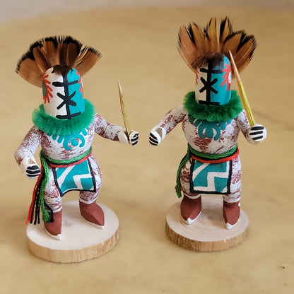 Adrian Leon Hopi Set Of "Rattle" Runners/Racers Kachinas