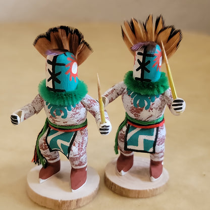 Adrian Leon Hopi Set Of "Rattle" Runners/Racers Kachinas