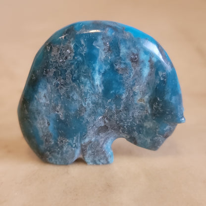 Chrysocolla Medicine Bear Zuni Fetish