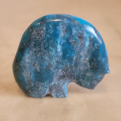 Chrysocolla Medicine Bear Zuni Fetish