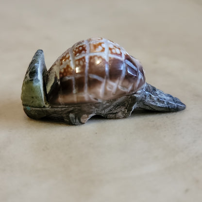 Shell and Serpentine Armadillo Zuni Fetish