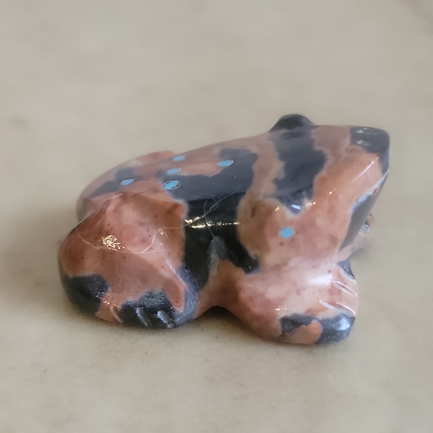 Egyptian Marble Zuni Fetish Frog