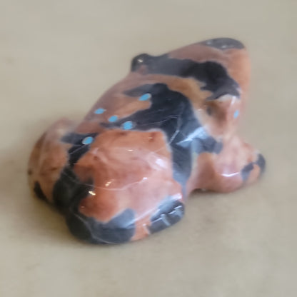 Egyptian Marble Zuni Fetish Frog