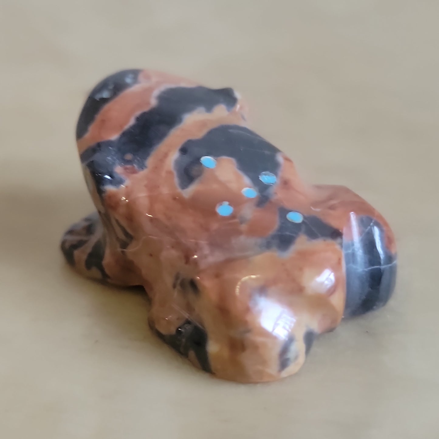 Egyptian Marble Zuni Fetish Frog