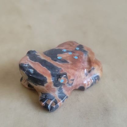 Egyptian Marble Zuni Fetish Frog