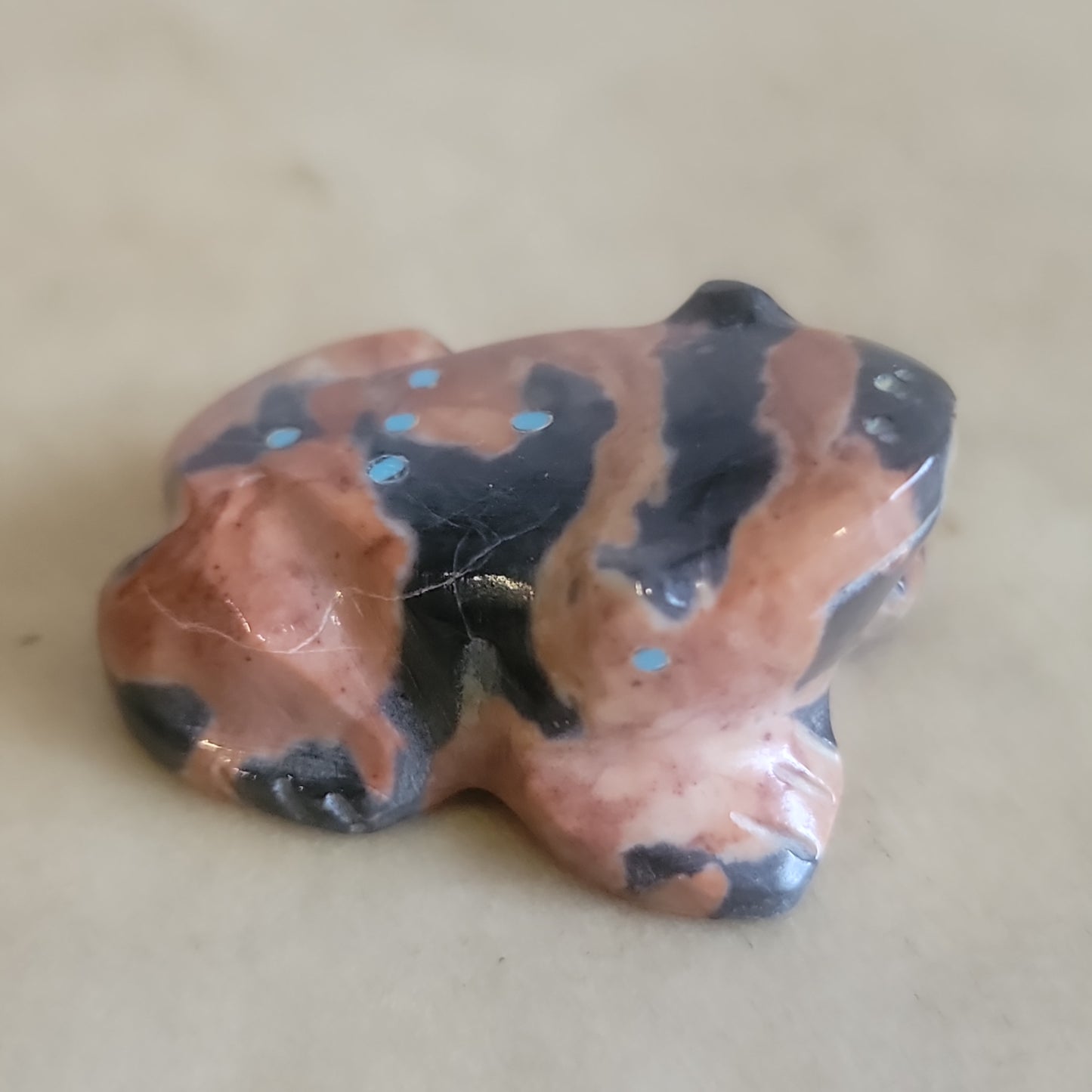 Egyptian Marble Zuni Fetish Frog